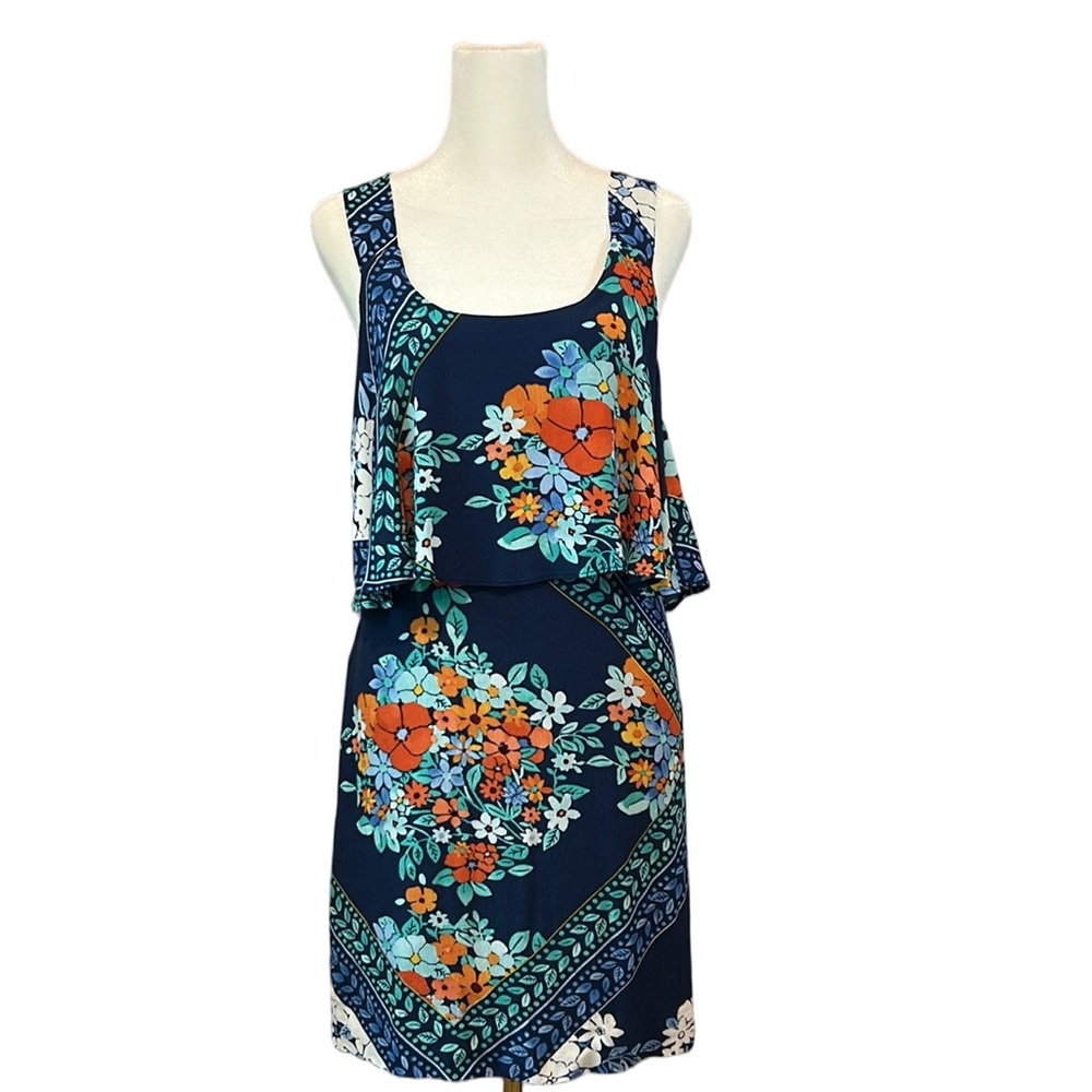Maeve by Anthropologie Tisana Blue Floral Sleeveless Dress Size 2